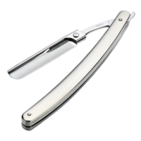 a sharp cutthroat razor with a sleek handle png
