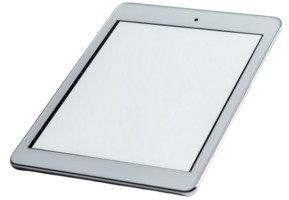 White Tablet with Blank Screen Modern Digital Device png