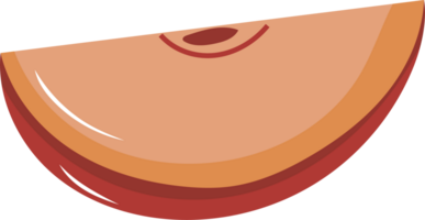 Illustration of a Slice of Red Apple png