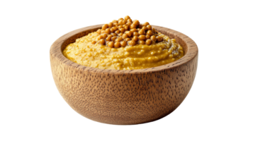 Homemade Mustard Seeds Blend in Wooden Bowl Aromatic Spice Mix png