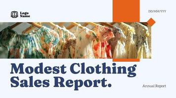 Annual Report on Sales of Modest Clothing template
