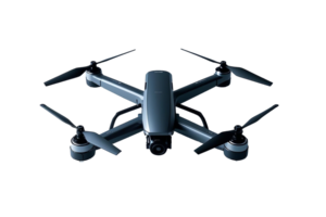 High Tech Drone In A Sleek Gray Design Isolated On Transparent Background png