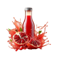 Pomegranate juice with splash png