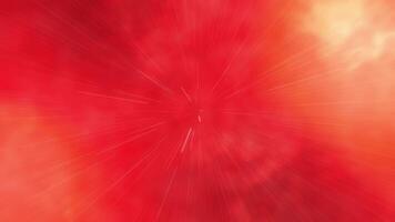 Abstract glowing light rays animation on red background, animated bright shooting stars suitable for motion graphics about space travel, light beams and time warps. video