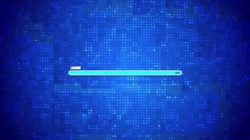 loading game screen animation with tech background and retro style suitable for arcade console games, HUD, FUI, and futuristic gaming users. video