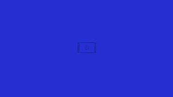 Rotate your phone animation on blue screen background, animated rotate icon suitable for animated intros on footage social media post, mobile phone, and tablet devices video
