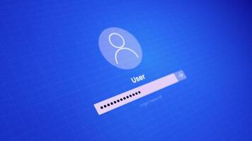 user login animation in blue grid background, animated typing user password suitable for motion graphics, user authentication, cyber security, verification processes, and privacy protection. video