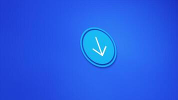 Download button animation with realistic pixel background, animated blue download button with cursor mouse click suitable for illustrations of downloading data, clicking buttons, and data transfer, video