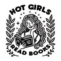 Fun Book Reader Typography T-shirt for Bookworms and Learners vector