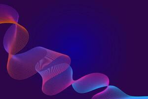 Abstract background of gradient dark blue color with a spiral multi-colored line. background for presentations vector