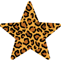 Star shape Leopard pattern. Leopard spots pattern png