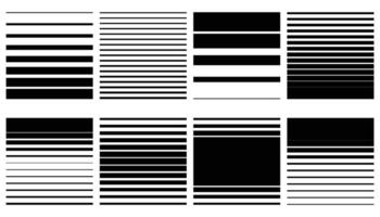 Abstract striped seamless halftone patterns or borders set. Black pop art gradient graphic design elements. Shaded linear patterns collection. vector