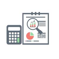 Data analysis concept on transparent background vector