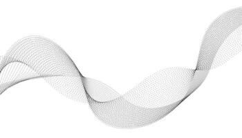 Flowing wave pattern, halftone gradient card with dots isolated on white background. Concept of technology, science, music, modern. vector