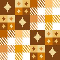 Caramel of gingham with diamond pattern. vector