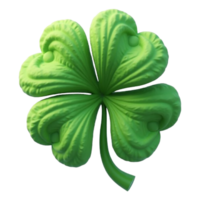 Shiny 3D Clover Leaf Icon Symbol of Luck and Prosperity png
