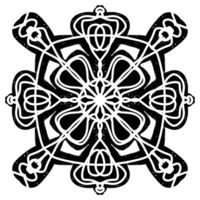 a black and white. design with a celtic pattern vector