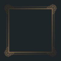 Elegant gold decorative frame line design background vector