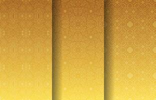 elegant gold art line pattern design vector