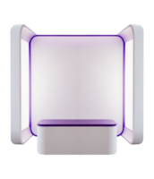 Booth Event Mockup Design Background for Product Showcase Purple png
