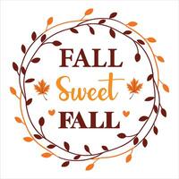 Autumn Vibes T-shirt Design with Fall Typography vector