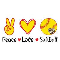 T-shirt Design Featuring Softball Typography Art vector