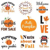 Happy Fall T-shirt with Autumn Vibes Illustration vector