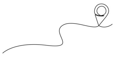 location continuous one line drawing illustration vector