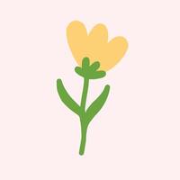 A yellow flower vector