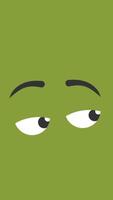 Tired Eyes Looking Left And Right On Green Background On Vertical 2D Cartoon Animation video