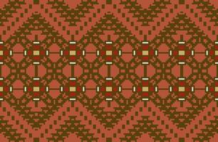 Sarong Abstract Colorful Geometric Pattern Backgroundfolk Embroidery, Aztec Geometric Ornament Print. Design for Carpet, Wallpaper, Clothing, Wrapping, Fabric vector