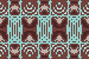 Repeating Pattern Ethnic Pattern Sweaterfolk Embroidery, Aztec Geometric Ornament Print. Design for Carpet, Wallpaper, Clothing, Wrapping, Fabric vector