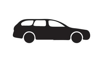 Car monochrome icon set. Simple solid style. Illustration EPS 10 vector