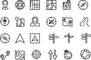 a set of icons that are related to navigation vector