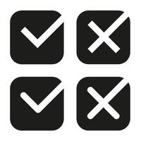 Check mark sign. Approved symbol. Check mark icon. Check mark set. vector