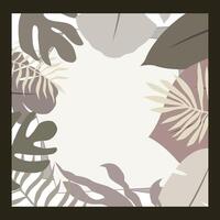 Abstract illustration with exotic jungle leaves. Design concept for your stylish background. vector