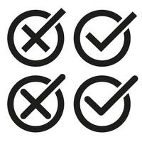 Approved confirmation symbol. Check mark sign. Check mark icon. Check mark set. vector