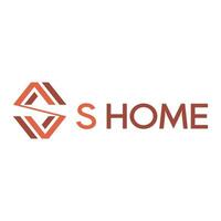 s home flat minimalist logo design vector