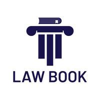law justice book flat minimalist logo design vector