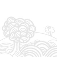 abstract background with flowers and clouds in monochromatic style vector