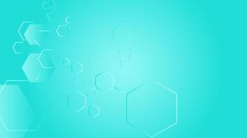 Abstract medical background with hexagons and molecules. illustration for your design vector