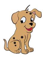 Dog smiling isolated on white background vector