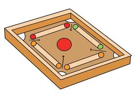 Carrom Board isolated on white background vector