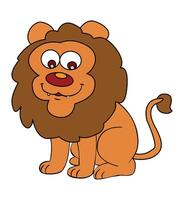 A lion is standing and smiling vector