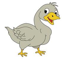 A duck smiling vector