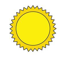 Summer sun isolated on white background vector