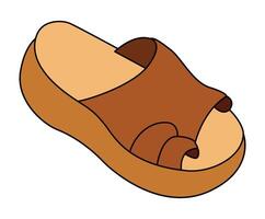 Mules sandals isolated on white background vector