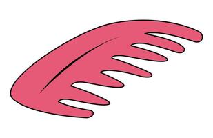 Pink comb isolated on white background vector