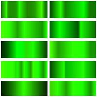 Set of green ecology horizontal gradients. Colorful illustration gradient bright nature green gradient for backgrounds, banner, UI, flyers, cards vector