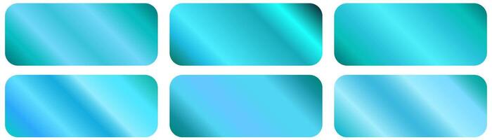 Blue Gradient Collection. Blue shiny metallic gradient. vector